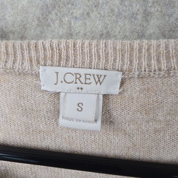 J.Crew Womens Beige & Navy Striped Sweater With Button Details Size S - Picture 5 of 9
